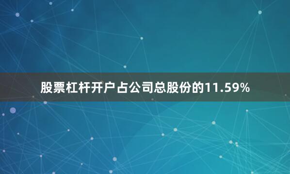 股票杠杆开户占公司总股份的11.59%